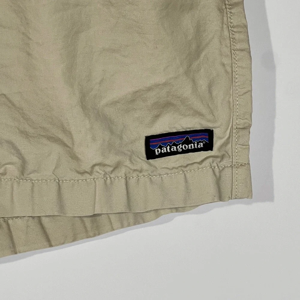Patagonia Organic Cotton Hemp Blend Casual Khaki Shorts Womens Size 38‎